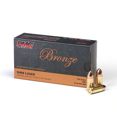 PMC 9mm 124gr FMJ Packet 50 Rounds