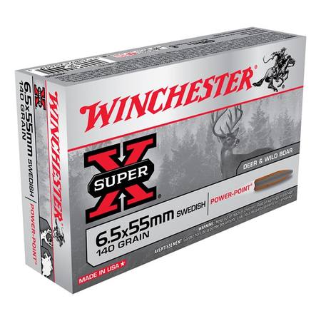 Winchester SuperX 6.5X55 Swedish 140gr SP Packet 20