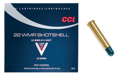 CCI Shotshell 22 Winchester Magnum Rimfire (WMR) 52 Grain #12 Shot Shotshell 