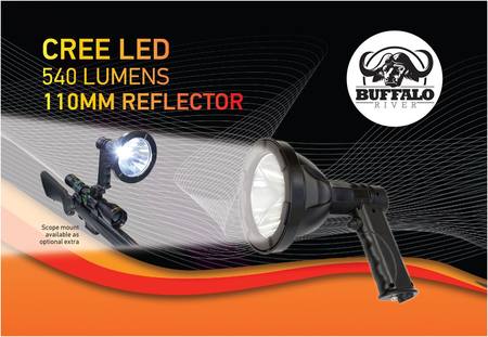 Buffalo River LED Spotlight 540 Lumens Rechargeable